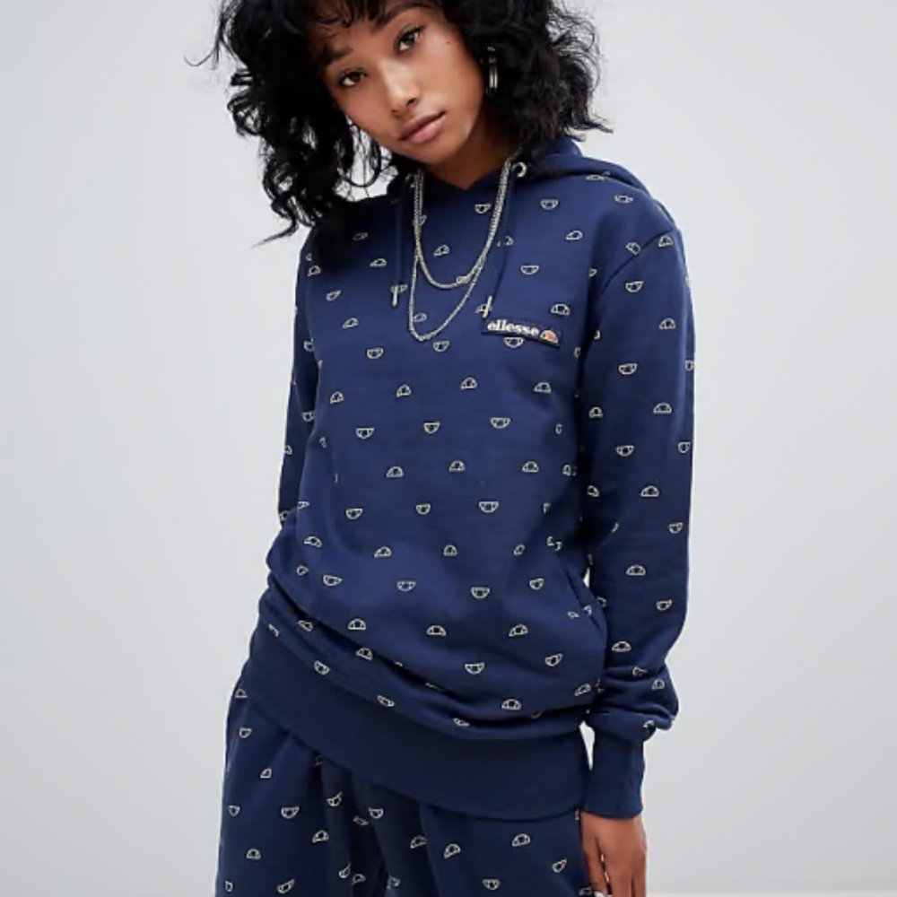 Ellesse All Over Logo Hoodie